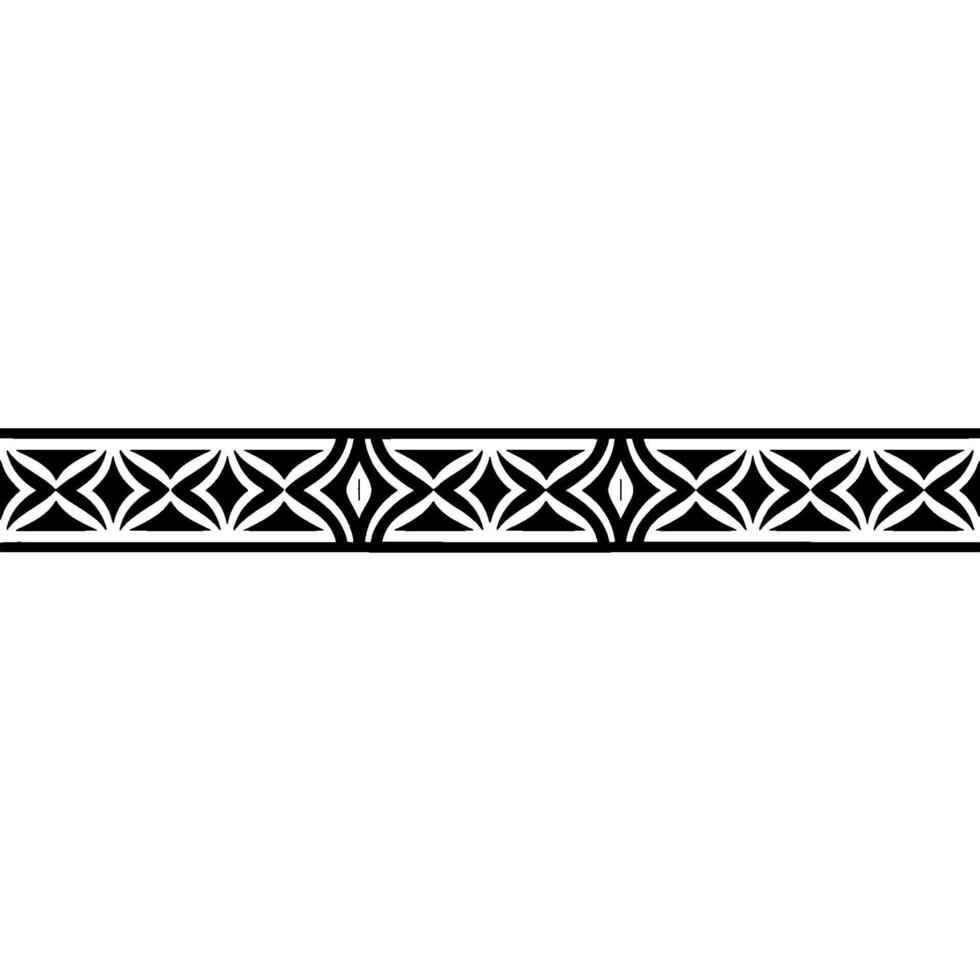 Abstract Geometric Border Black White, Decorative Element vector