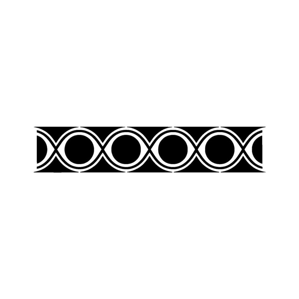 Geometric Black White Patterned Border , Minimalist Style vector