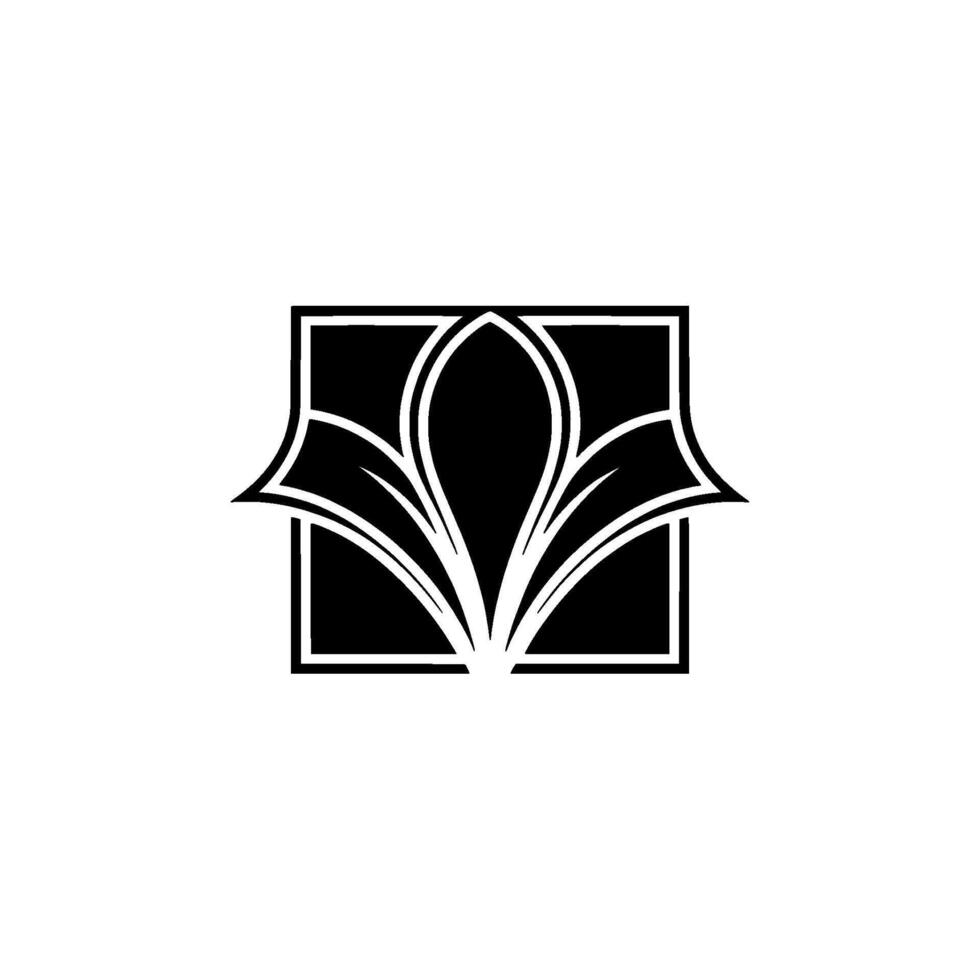 Abstract Black and White Floral , Modern Minimalist vector