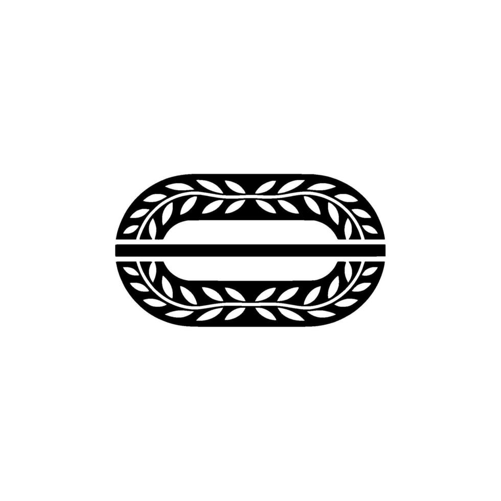 Modern Minimalist Laurel Wreath Element vector