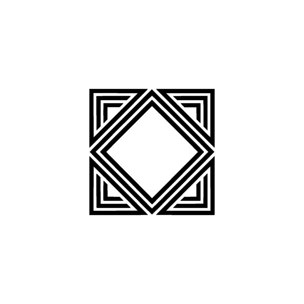Geometric Black White Diamond Pattern on Light Background vector