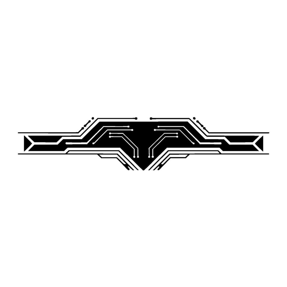 Abstract Circuit Board , Black White Minimalist Technology Concept vector
