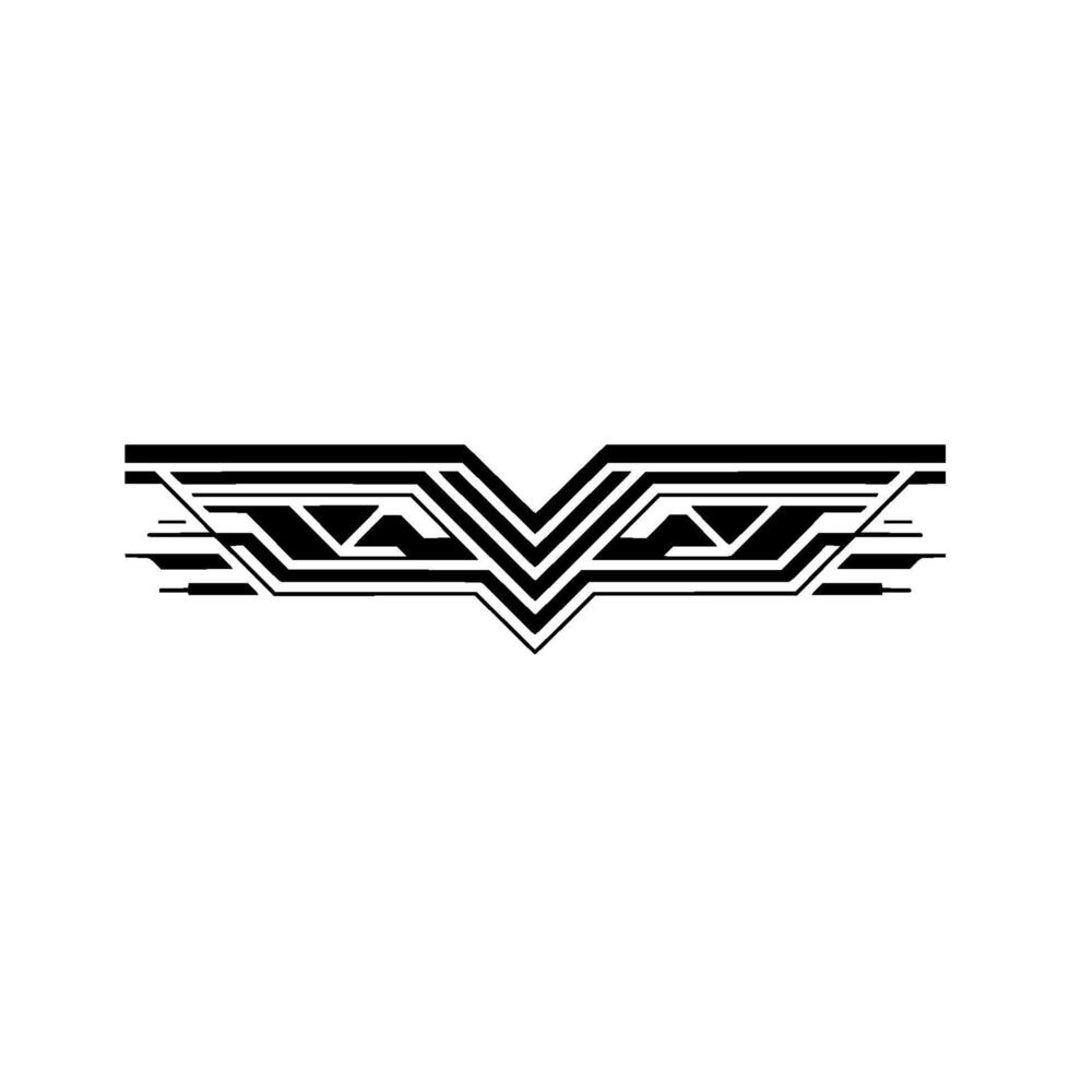 Minimalist Geometric Black Lines on White, Modern Abstract vector
