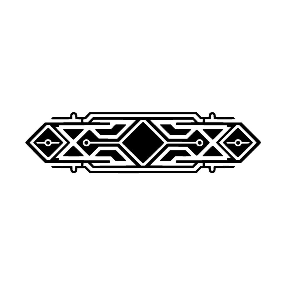 Geometric Circuit Board in Black White, Tech Pattern vector