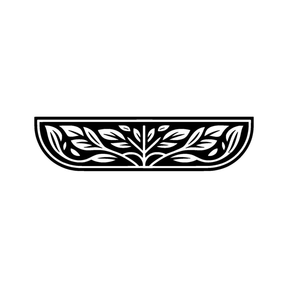 Elegant Botanical Border Minimalist Leaf Pattern for Decor vector