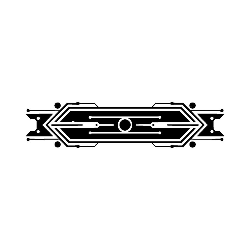 Sleek Black and White Tech Overlay Modern Circuit , Minimalist Aesthetic vector