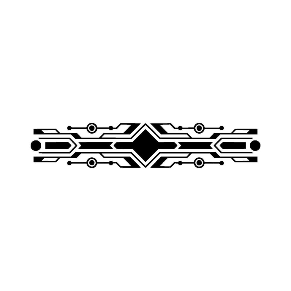 Geometric Tech Border Minimalist Circuitry vector