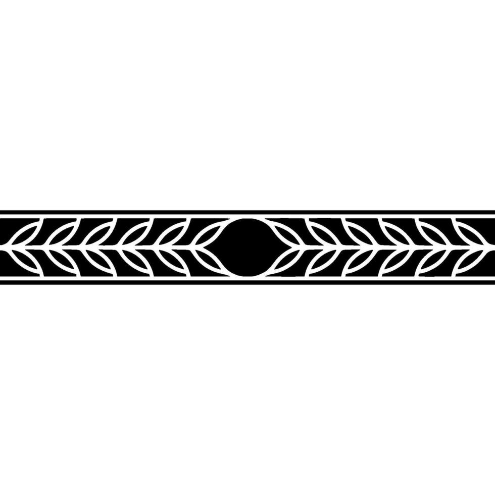 Minimalist Black and White Leaf Border on White Background vector