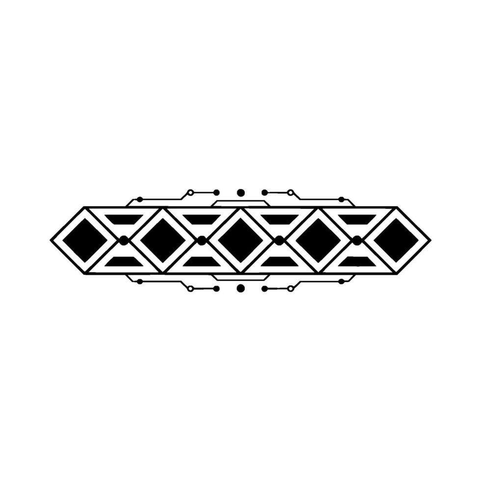 Geometric Tech Element on White Background vector