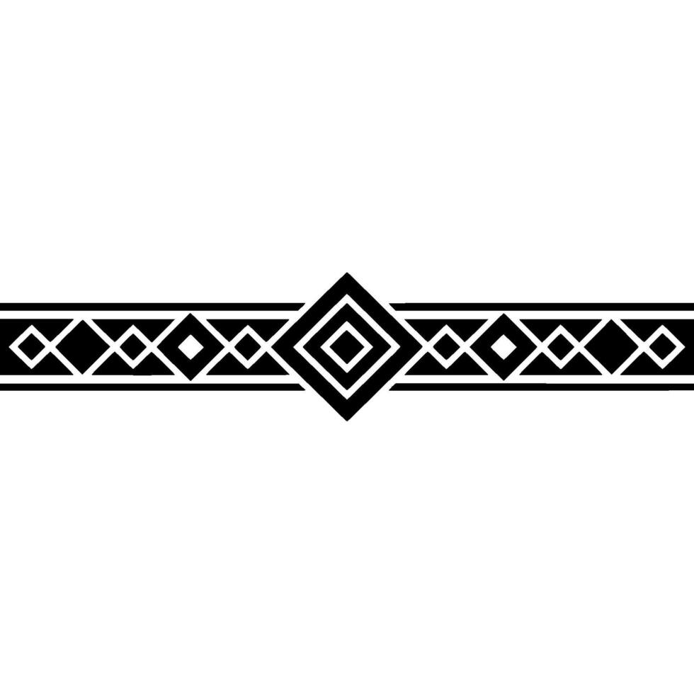 Geometric Band , Black and White Ornamental vector