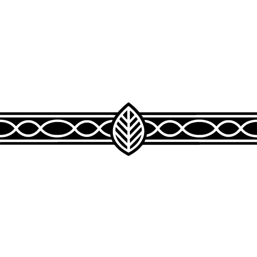 Minimalist Leaf Geometric Border on White Background 1 vector