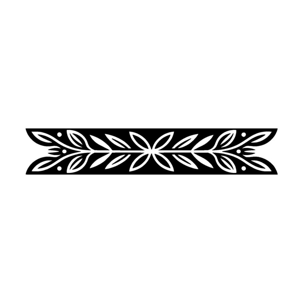 Elegant Black Floral Border Illustration 2 vector