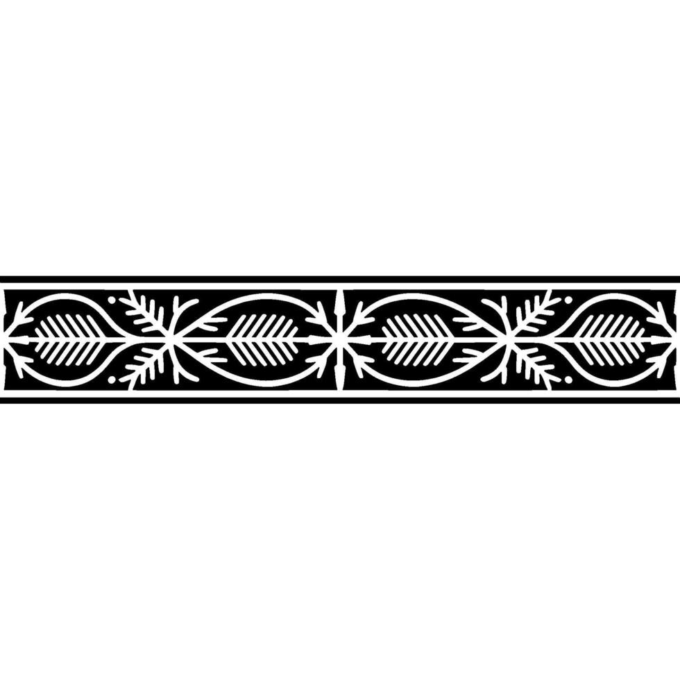 Elegant Black and White Ornamental Border 4 vector
