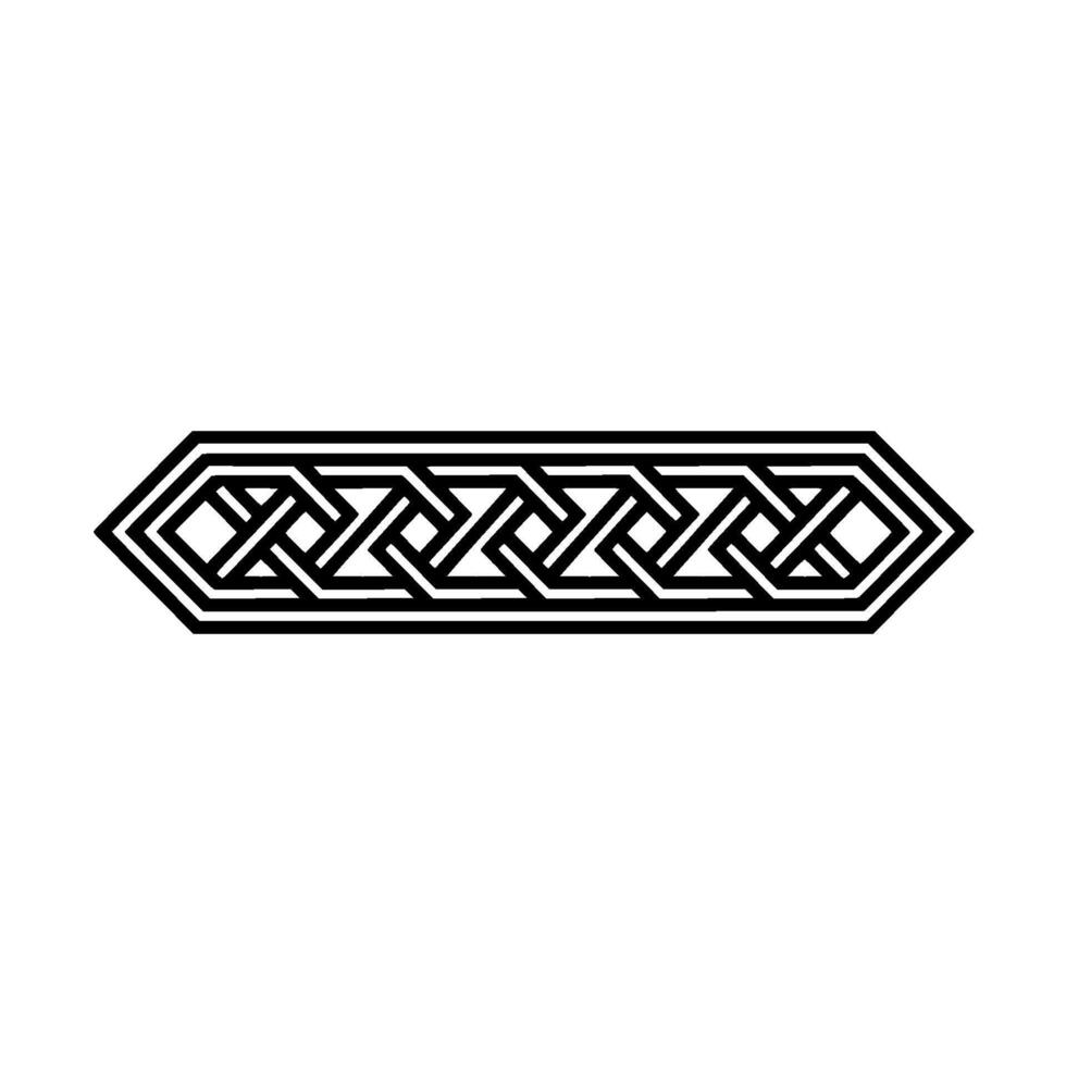 Celtic Knotwork Border Illustration, Minimalist vector
