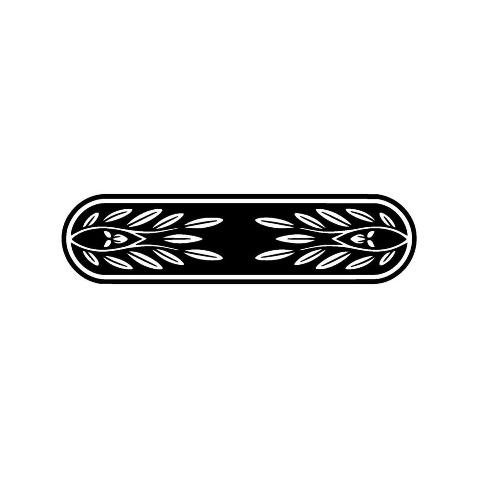 Elegant Black and White Leafy Banner on White Background vector