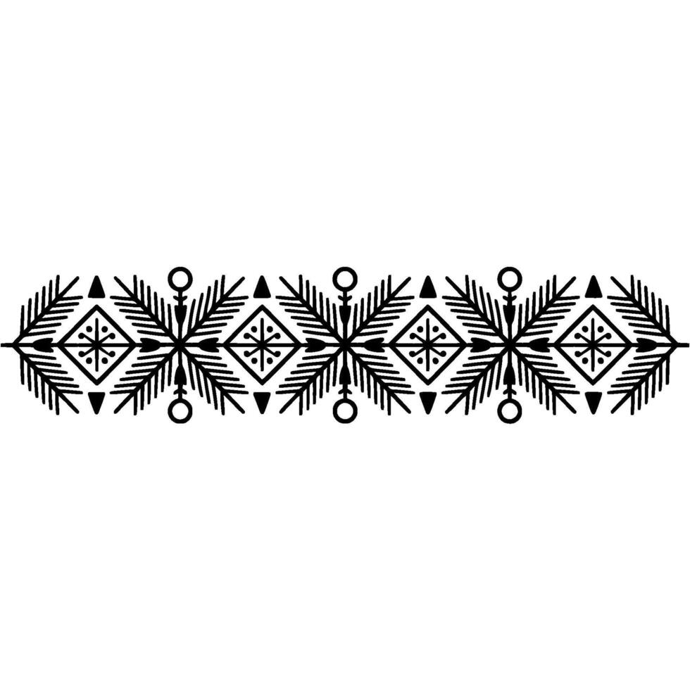 Geometric Black White Border Elegant Pattern for Decoration vector
