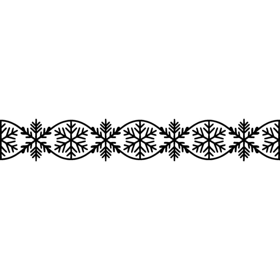 Elegant Snowflake Border on Gradient White Background vector