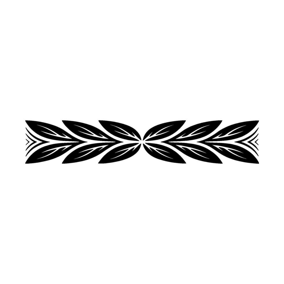Elegant Black Leaf on White Background vector