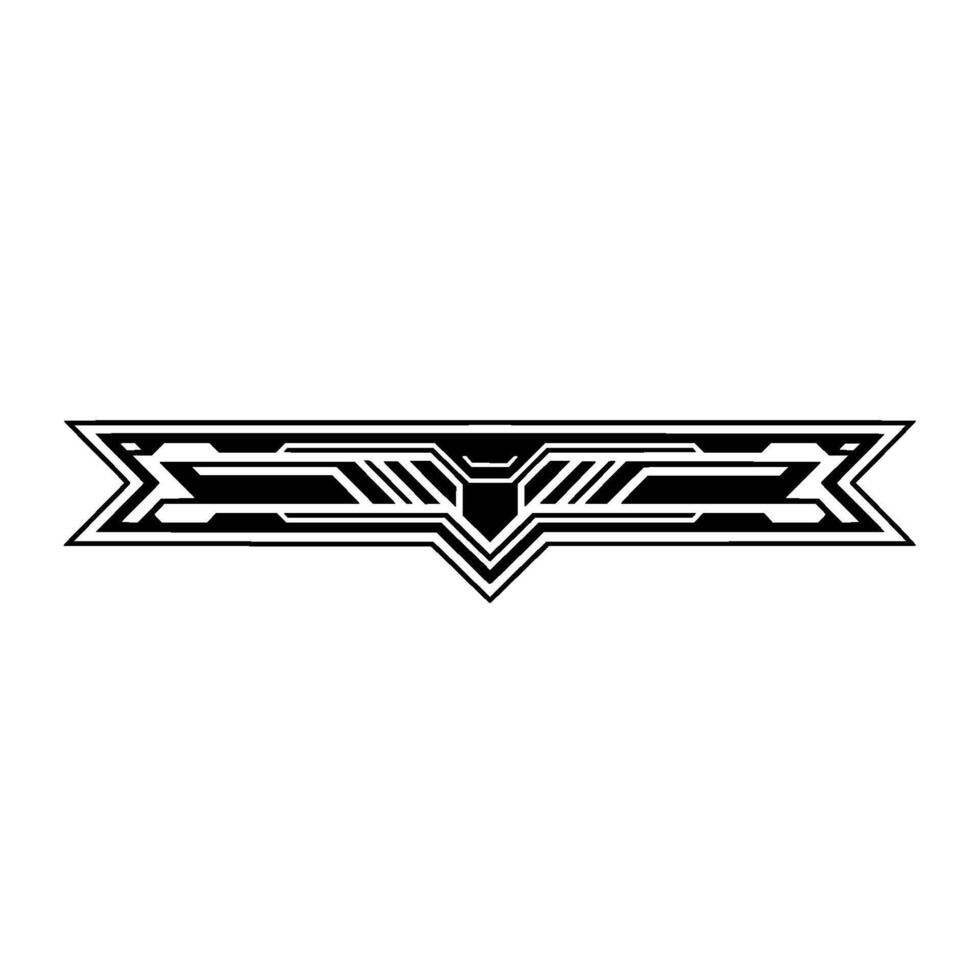 Futuristic Tech Emblem Geometric on White Background vector