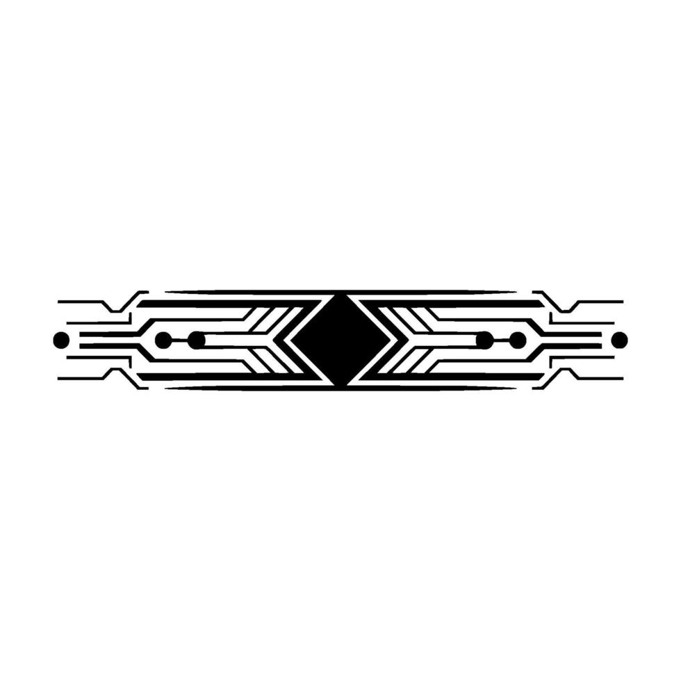 Geometric Tech Element Abstract Circuitry Border vector