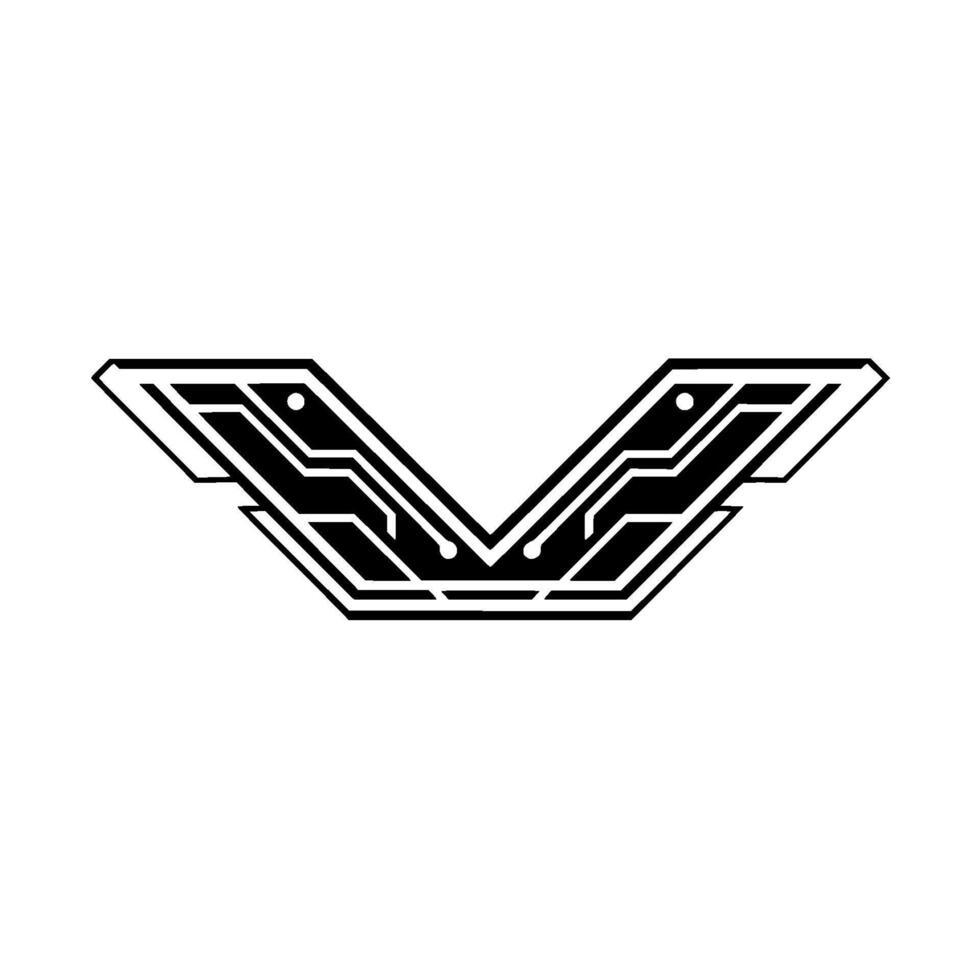 Abstract Circuit Board , Modern Tech , Black and White vector