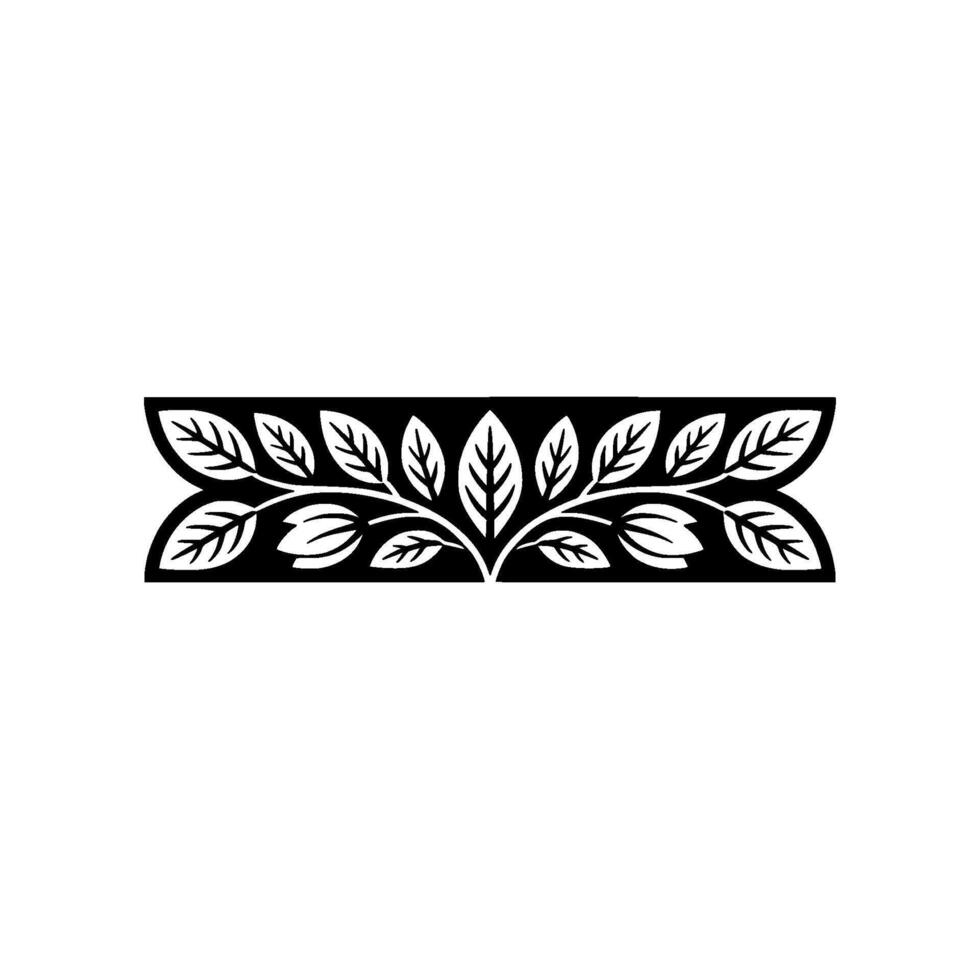 Elegant Floral Emblem in Black and Silver, Minimalist vector