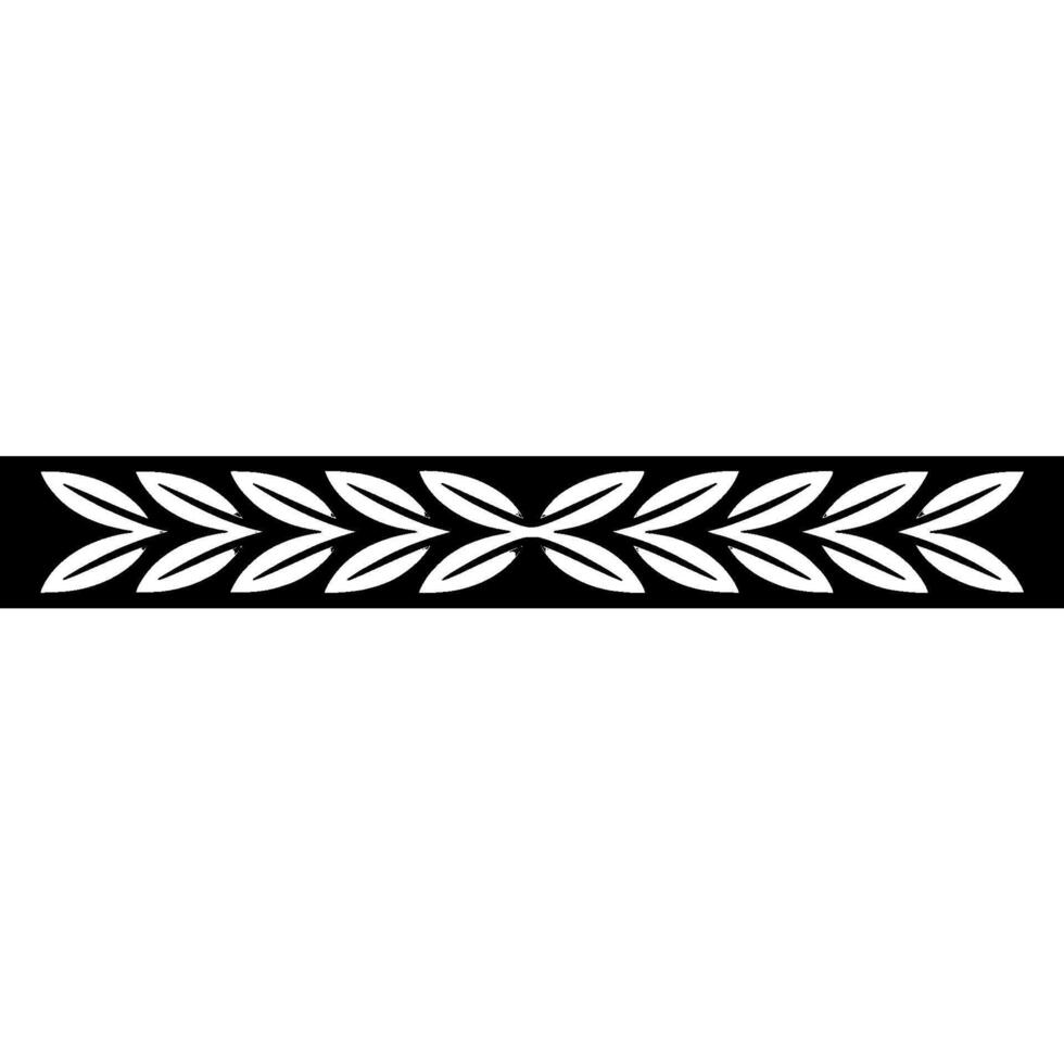 Elegant Silver Leaf Border on Black Minimalist vector