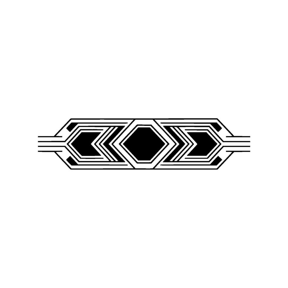 Geometric Deco Element Black White, Minimalist , Ornamental Accent vector