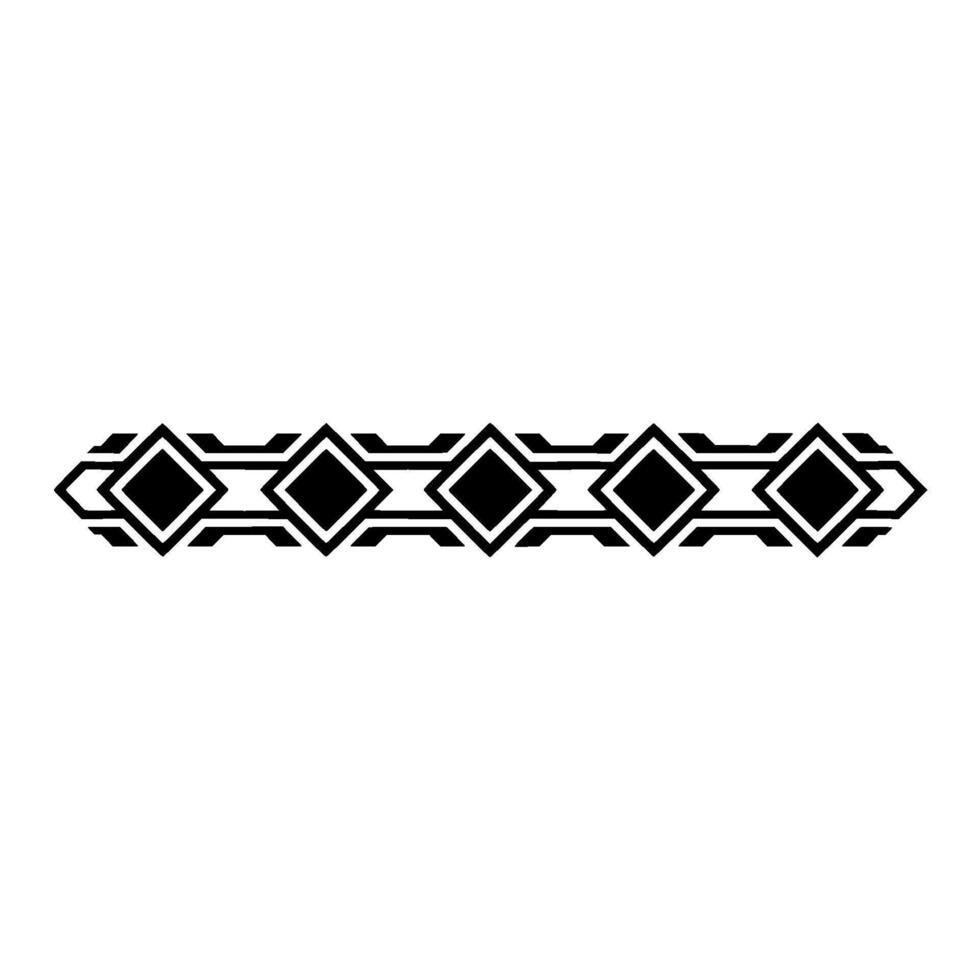 Geometric Border Black Diamonds on White Background vector