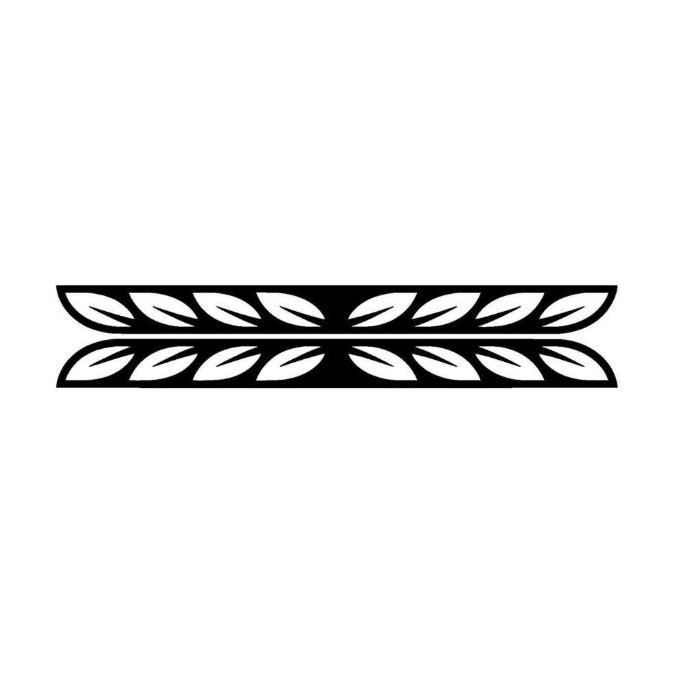 Minimalist Leaf Pattern , Black and White, Decorative Element vector