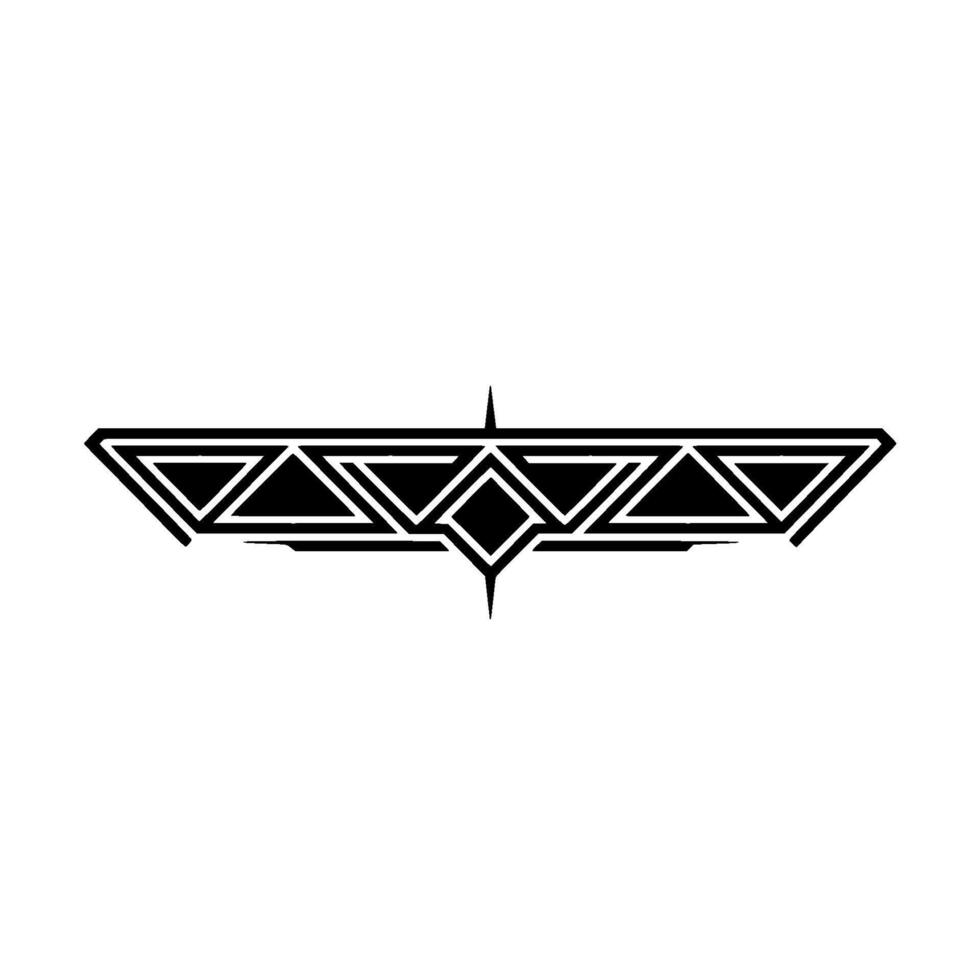 Geometric Black and White Element Ornamental Border vector