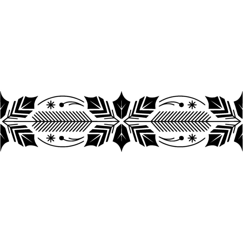Minimalist Black Floral Border on White, Scandinavian Style vector