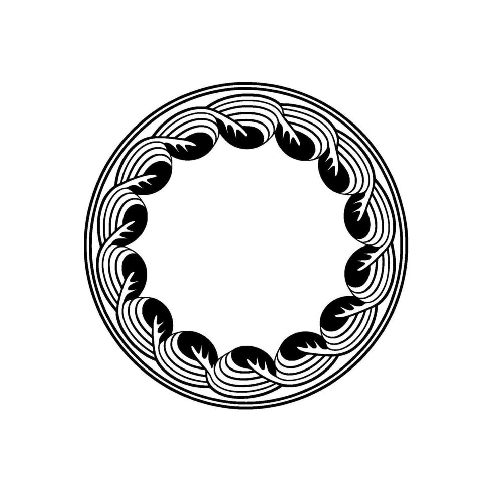 Elegant Black and White Circular Pattern, Abstract for Use vector