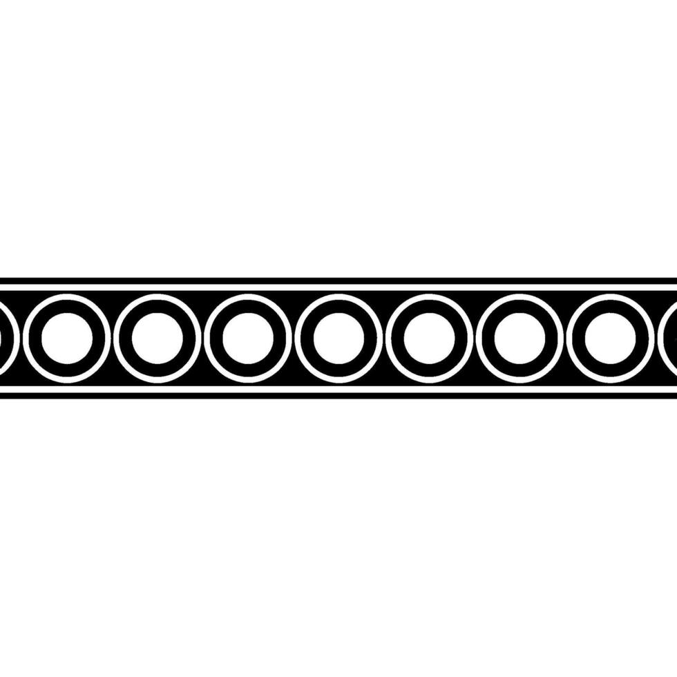 Minimalist Geometric Patterned Border in Black, White, and Gray, for vector