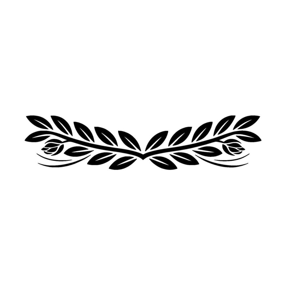Minimalist Leafy Laurel Wreath on Neutral Background vector