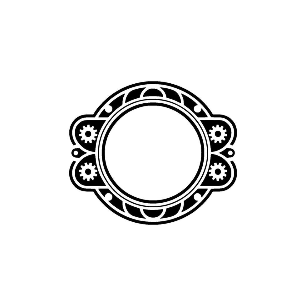 Minimalist Black White Ornamental Frame vector