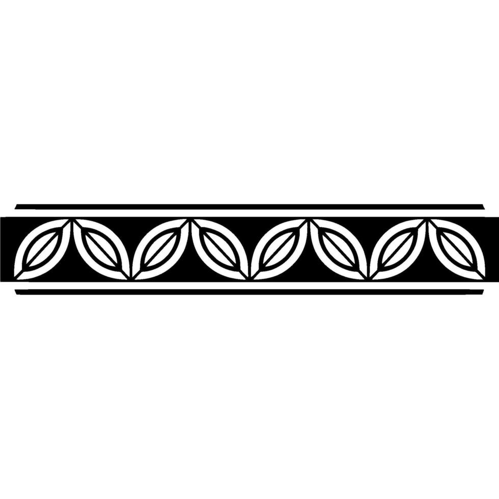 Elegant Black White Geometric Border 1 vector