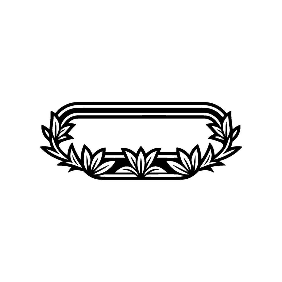 Elegant Black and White Floral Frame Illustration 1 vector