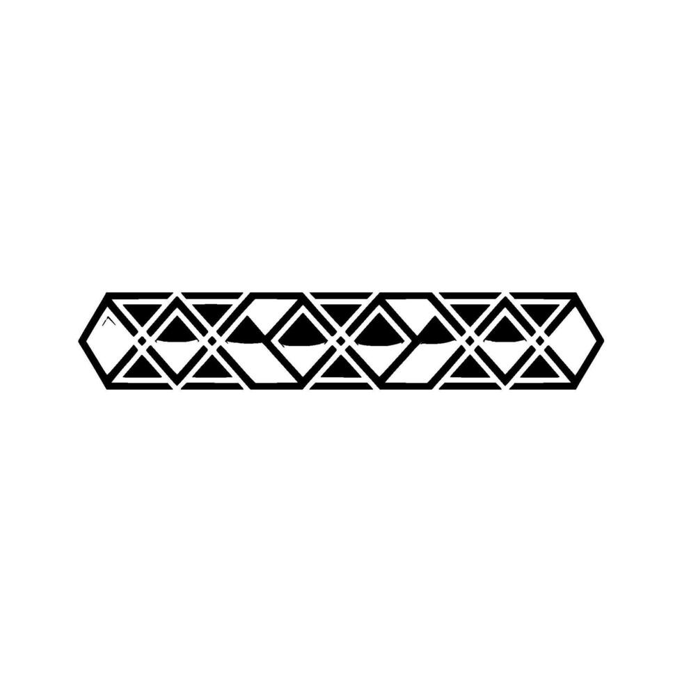 Minimalist Geometric Abstract Border, Black and White vector