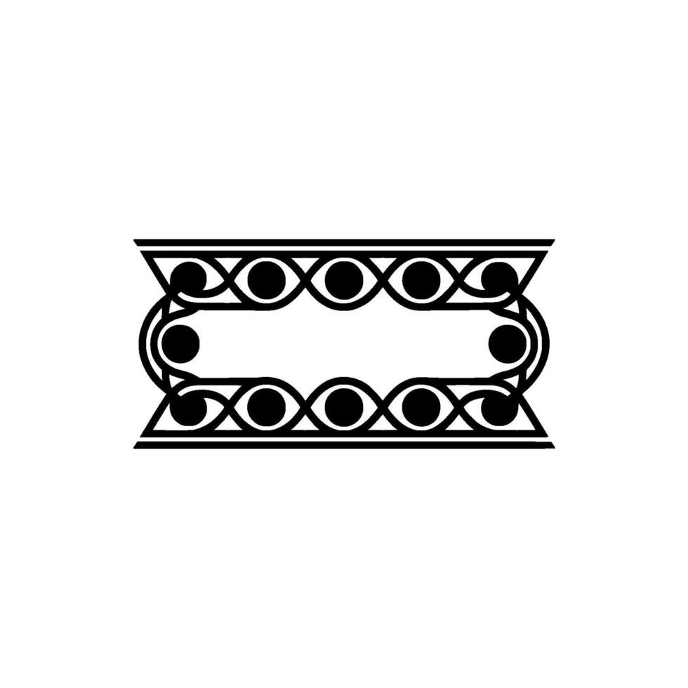 Geometric Abstract Frame Black and White Pattern vector