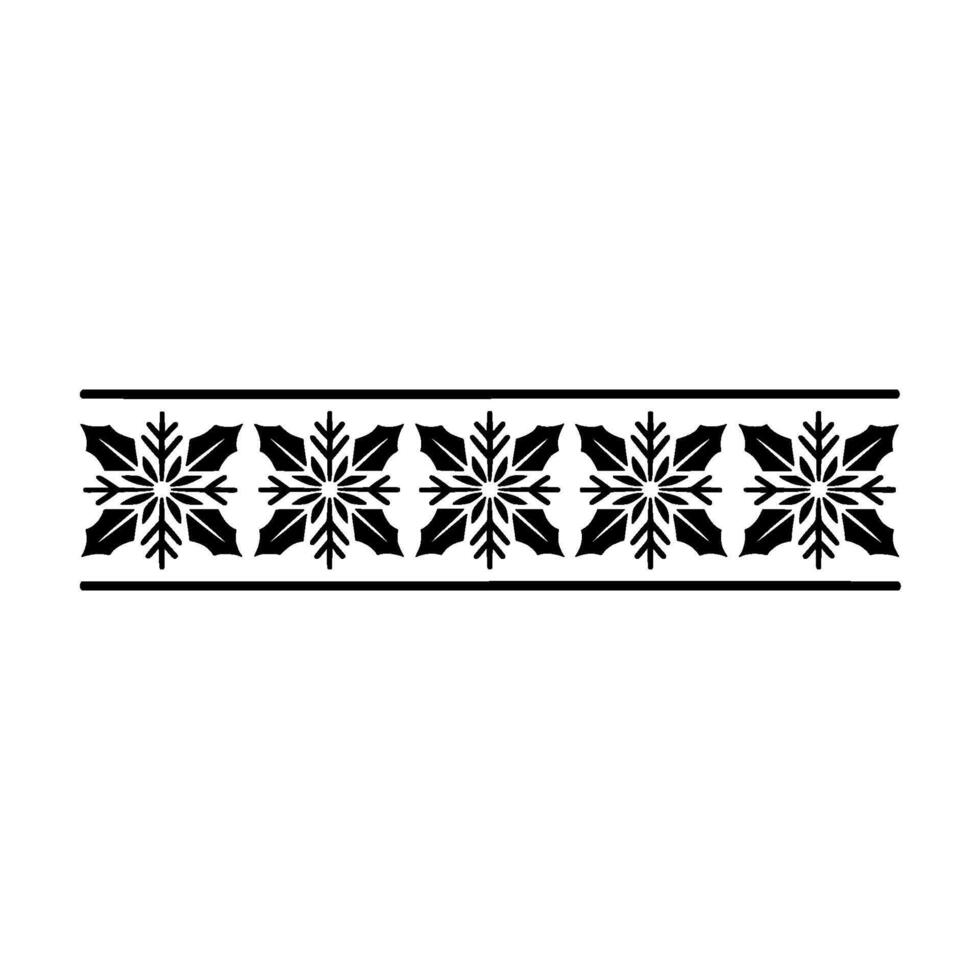 Black Floral Border on a Light Background vector