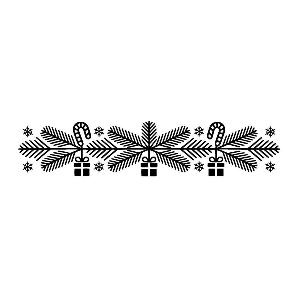 Minimalist Christmas Garland vector
