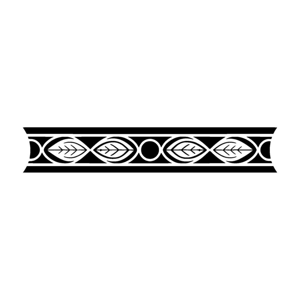 Ornamental Black and White Leaf Border on Gray Background vector