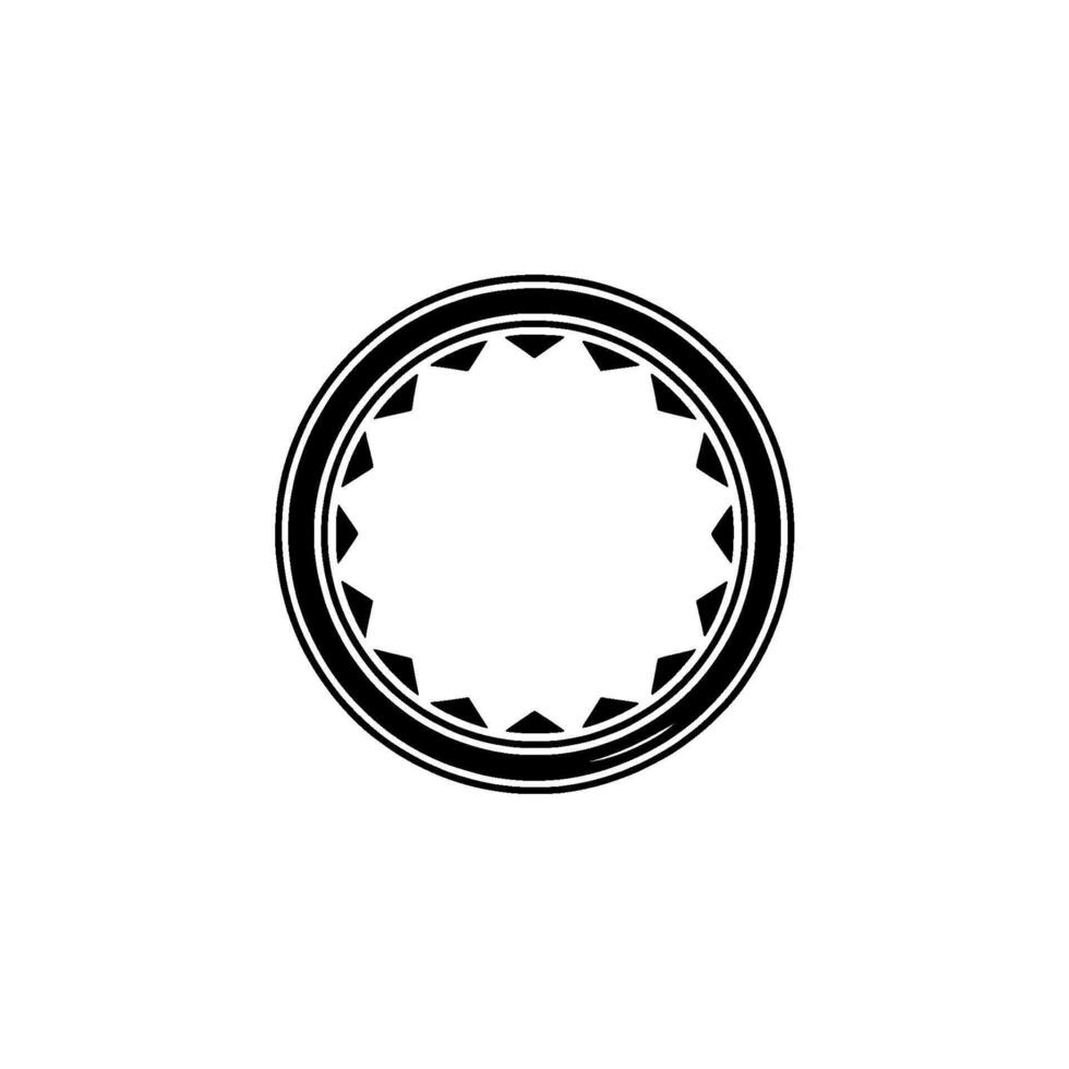 Minimalist Black White Circular Element vector