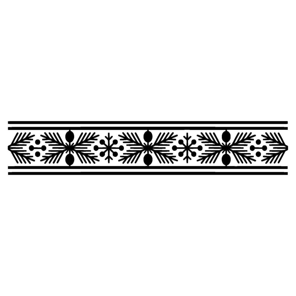 Minimalist Black Floral Border on Gradient Background vector