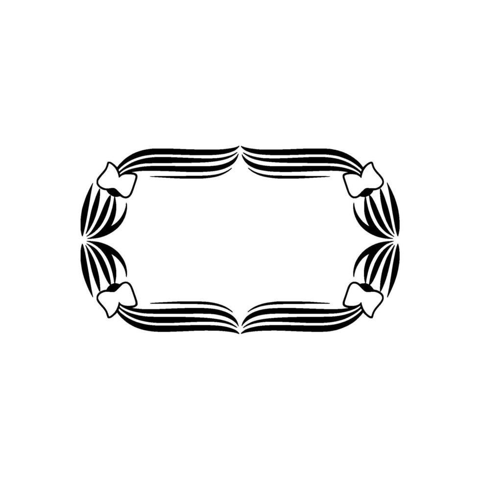 Art DecoInspired Black and White Frame vector