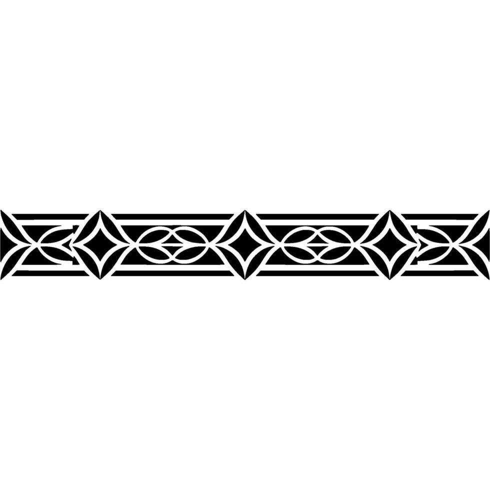 Geometric Decorative Border , Black and White, Elegant vector