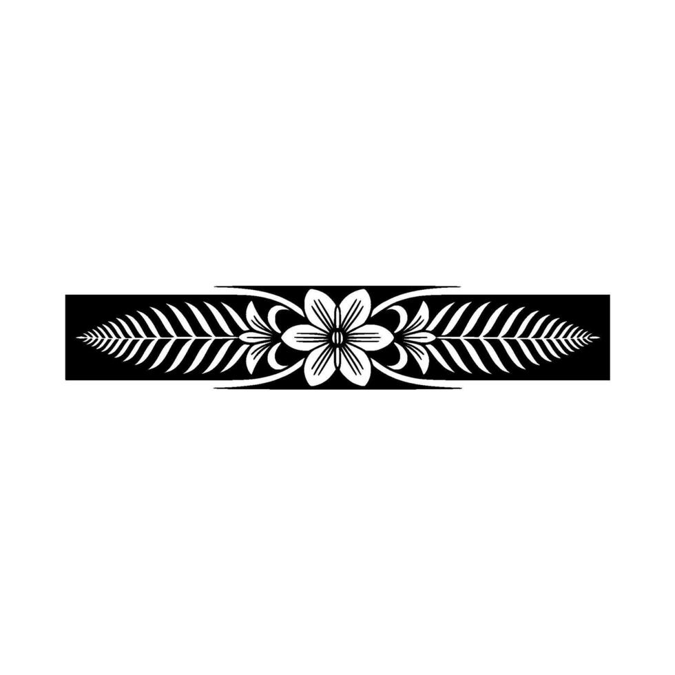 Floral Black and White Border Elegant, Decorative vector