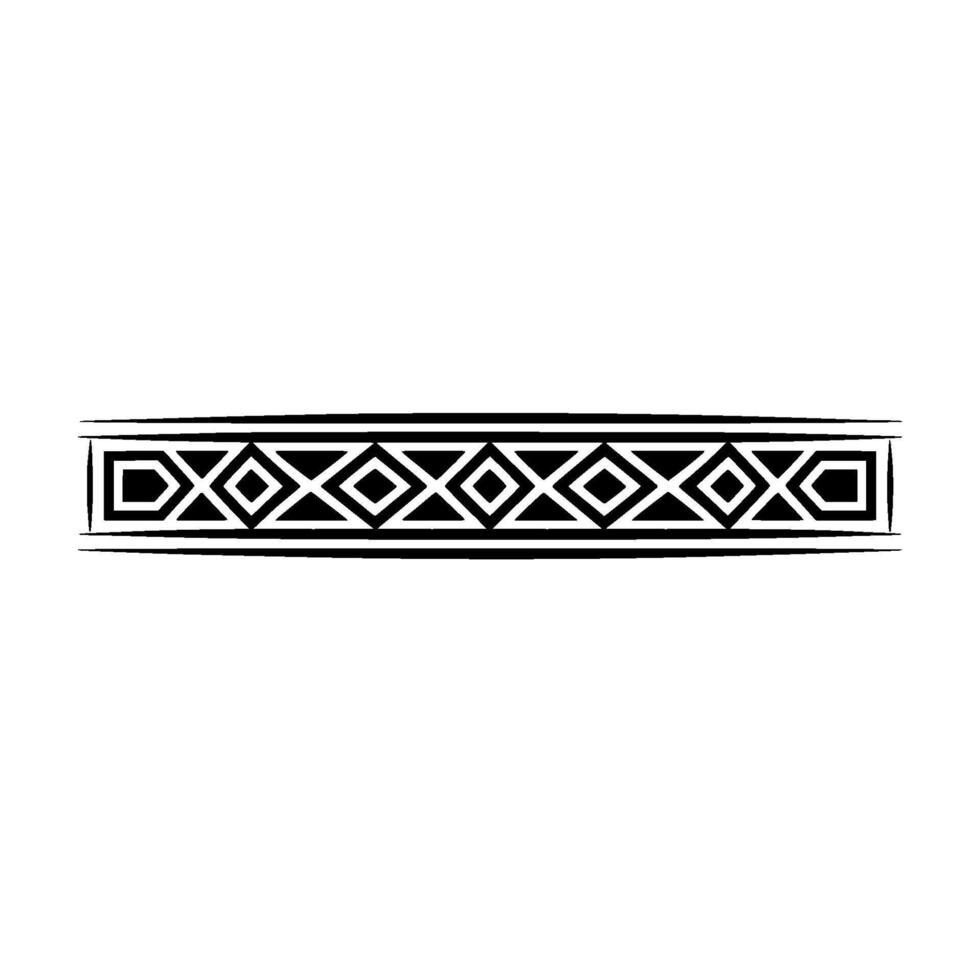 Geometric Black Border , Minimalist Style, Tribal Pattern, Decorative Element vector