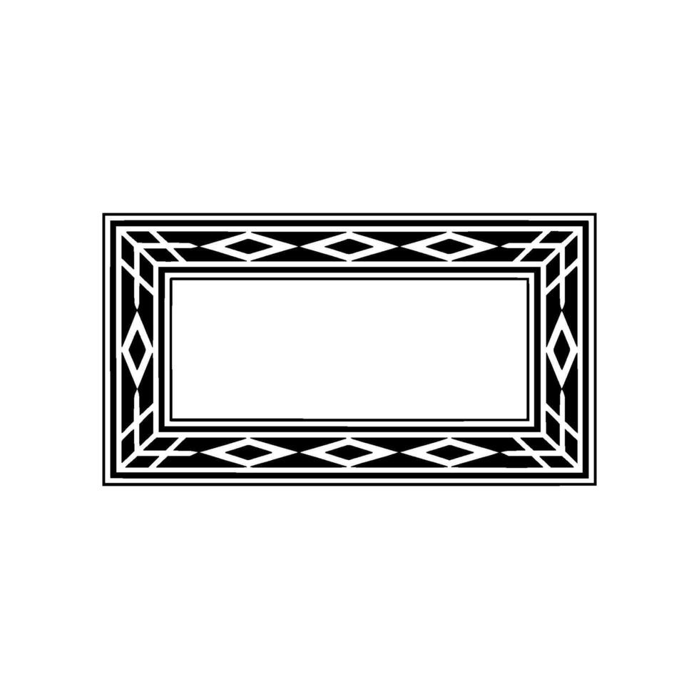 Geometric Black Frame , Decorative Border Element vector